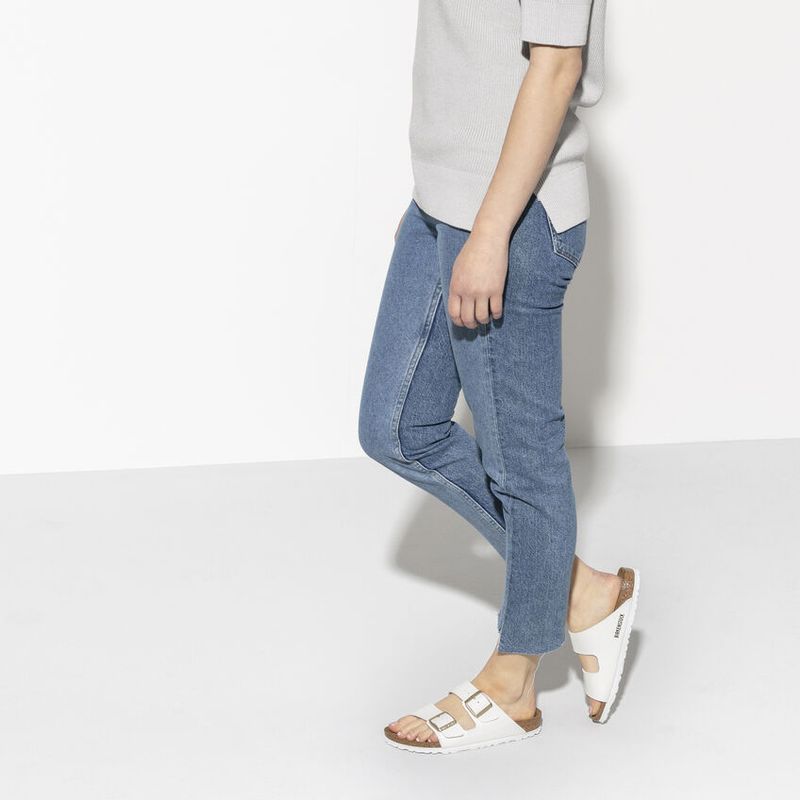 Birkenstock Arizona BF patent hvit smal