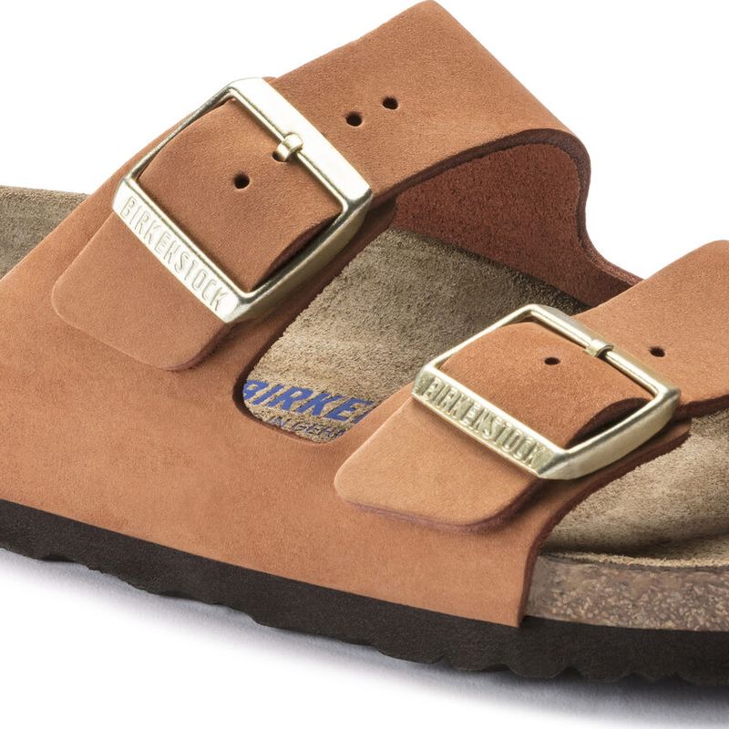 Birkenstock Arizona SFB Nubuck Pecan skinn smal