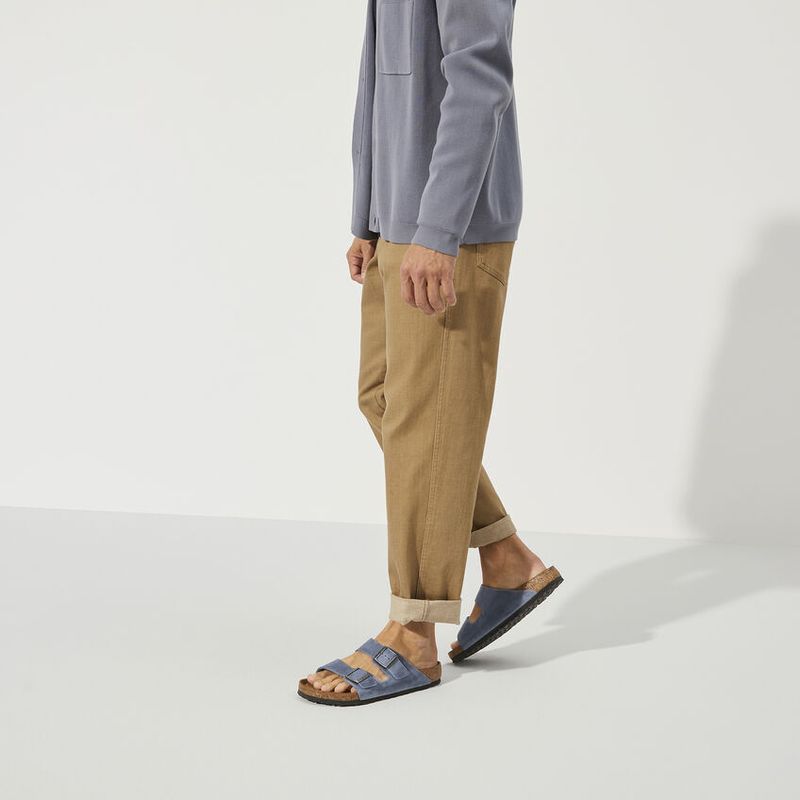 Birkenstock Arizona SFB LEOI Oiled Leather DustyBlue smal