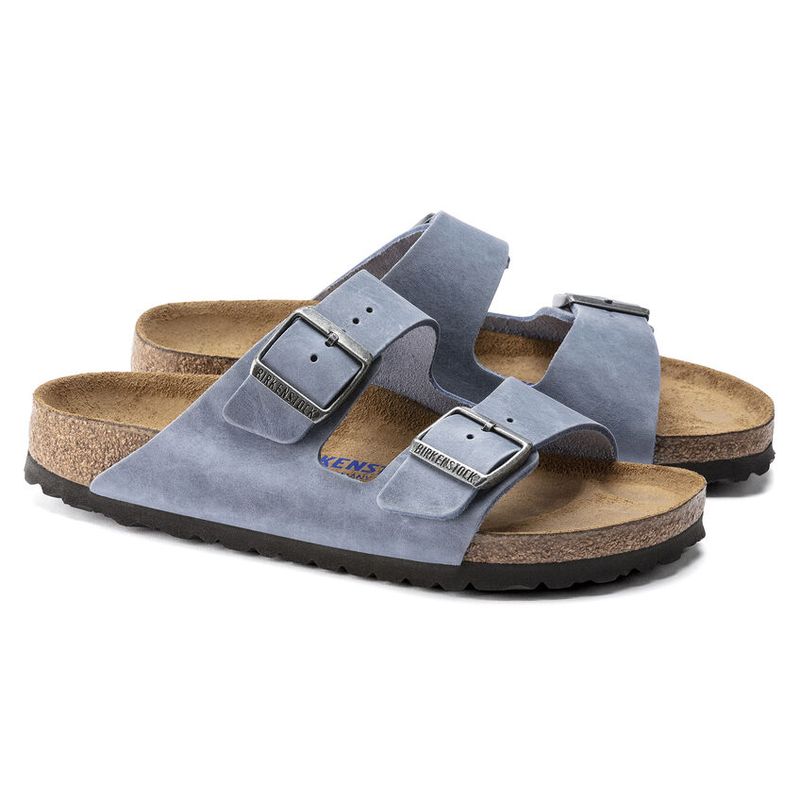 Birkenstock Arizona SFB LEOI Oiled Leather DustyBlue smal