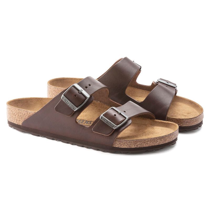 Birkenstock Arizona Vintage Wood Roast Grip Natur skinn normal