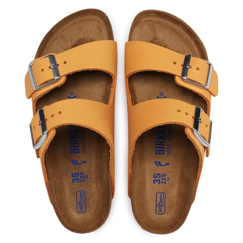 Birkenstock Arizona SFB Apricot nubuck skinn smal myk