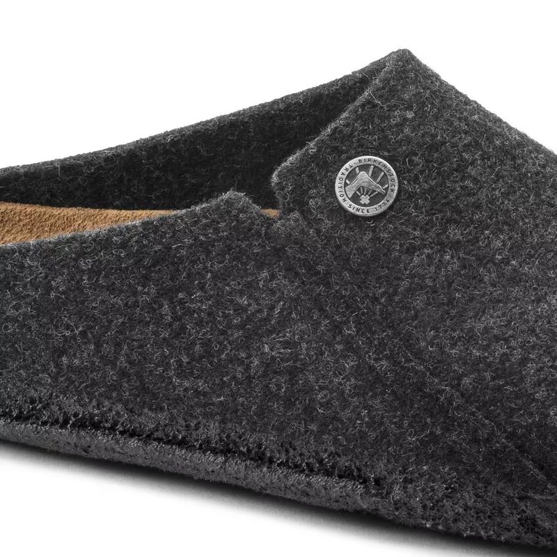 Birkenstock Zermatt Anthrazite tøffel ullfleece normal