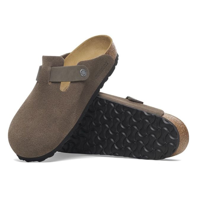 Hovedbilde Birkenstock Boston mixed gray -brun semsket skinn ...