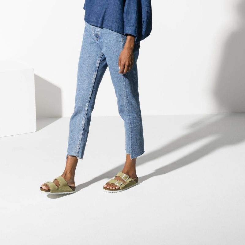 Birkenstock Arizona SFB vanilla semsket skinn smal myk