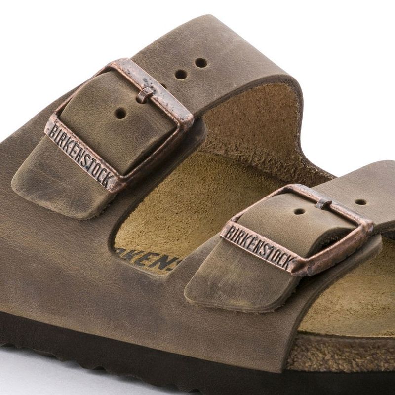 Birkenstock Arizona Tabacco oljet skinn smal
