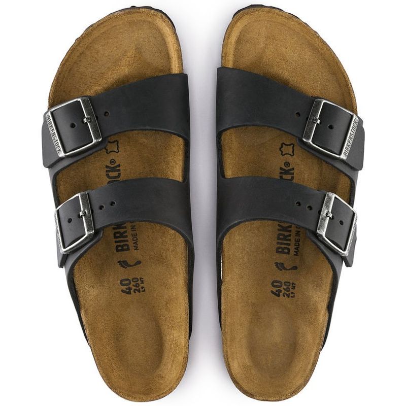 Birkenstock Arizona Svart oljet skinn normal