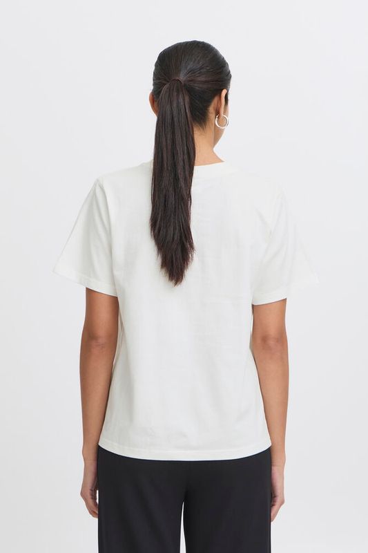Ichi IHPalmer Loose  T-shirt bomull hvit