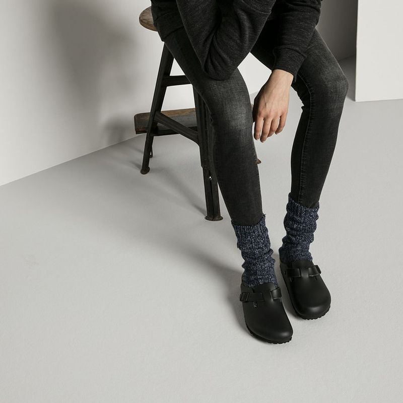 Birkenstock Boston Svart skinn normal