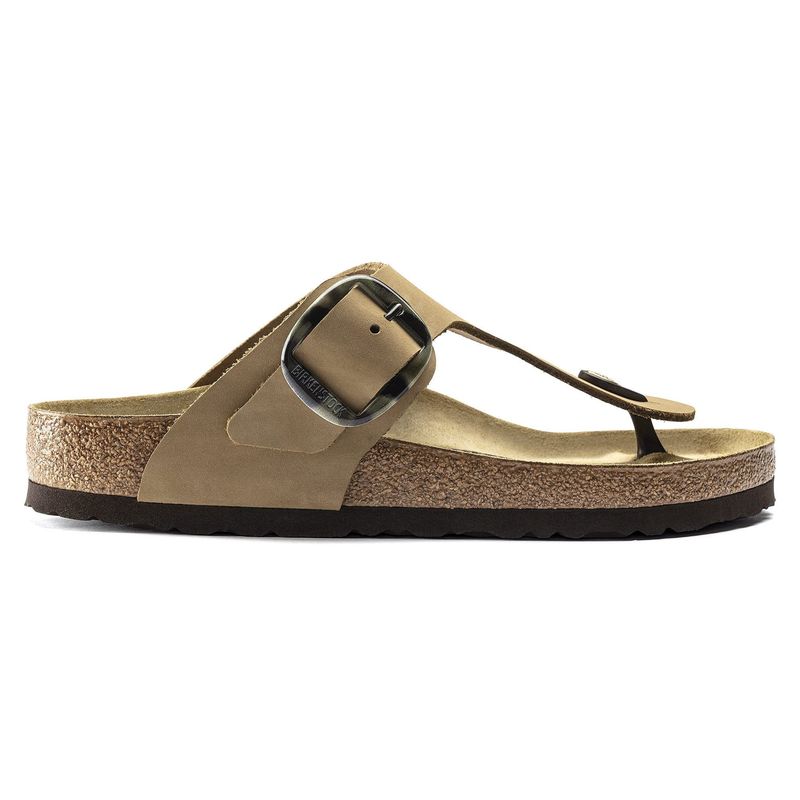 Birkenstock Gizeh Big Buckle Mud green skinn normal