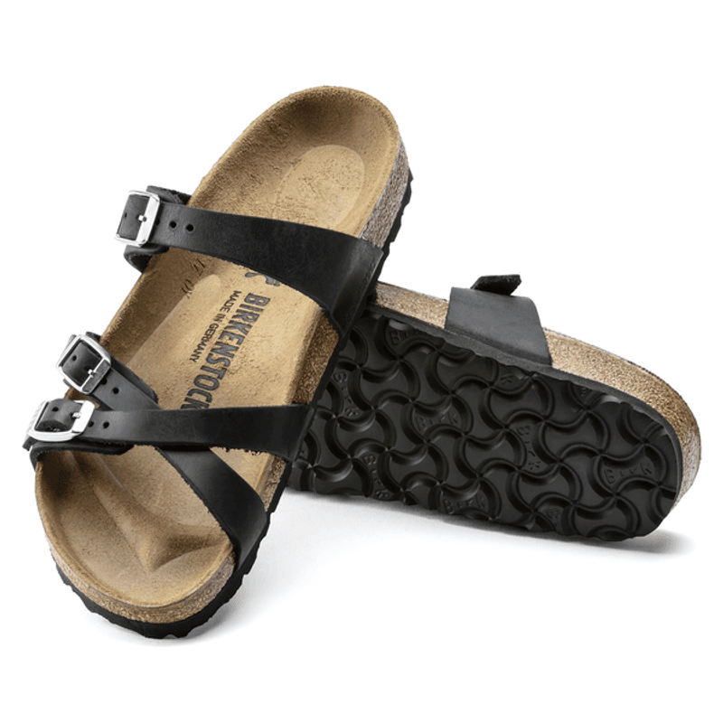 Birkenstock Franca naturlig oljet skinn svart normal