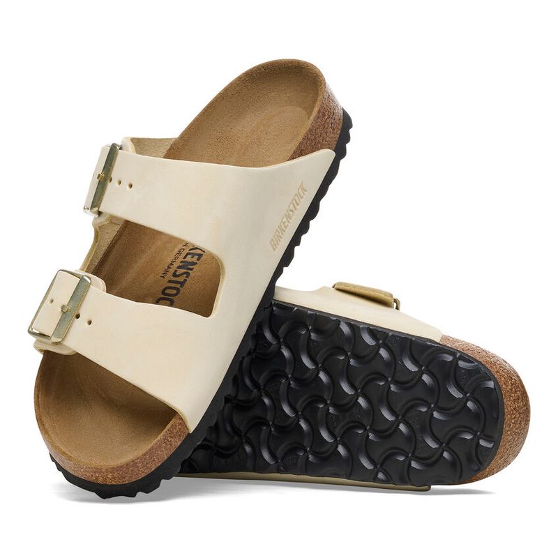 Birkenstock Arizona Ecru nubuck skinn smal