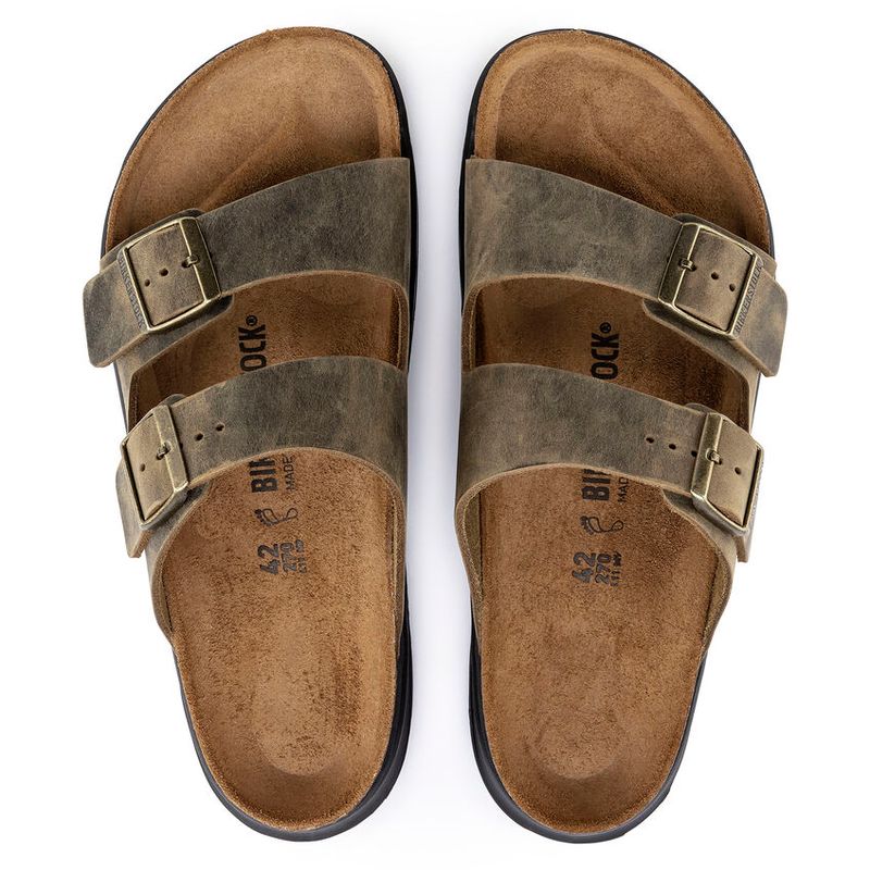 Birkenstock Arizona CT Cross Track Faded Khaki skinn normal