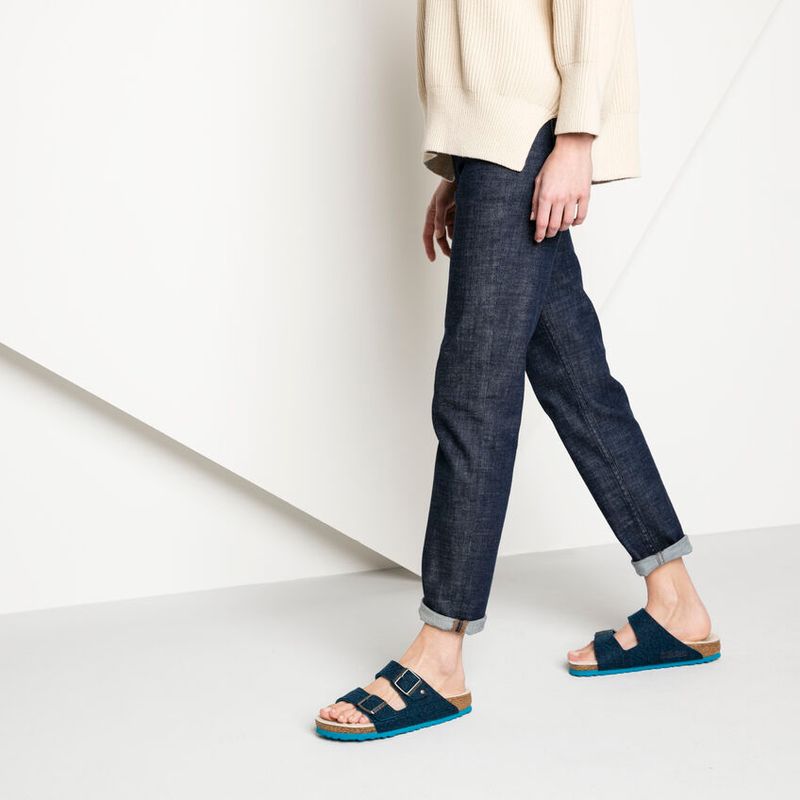 Birkenstock Arizona Doubleface Blå smal