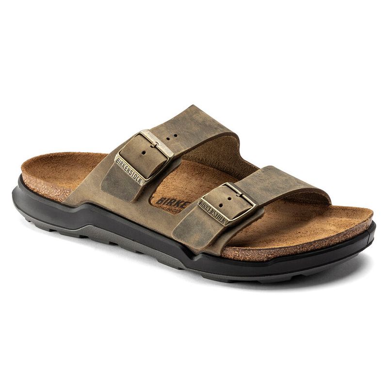 Birkenstock Arizona CT Cross Track Faded Khaki skinn normal