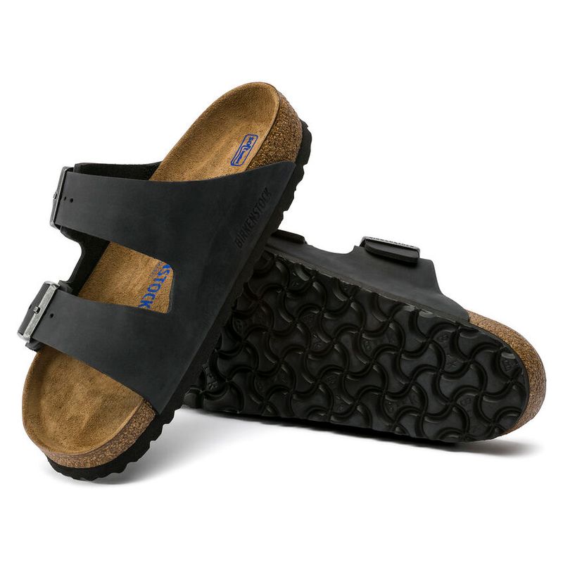 Birkenstock Arizona SFB Sort Oljet Skinn normal myk