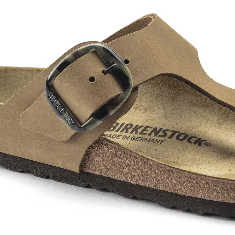 Birkenstock Gizeh Big Buckle Mud green skinn normal