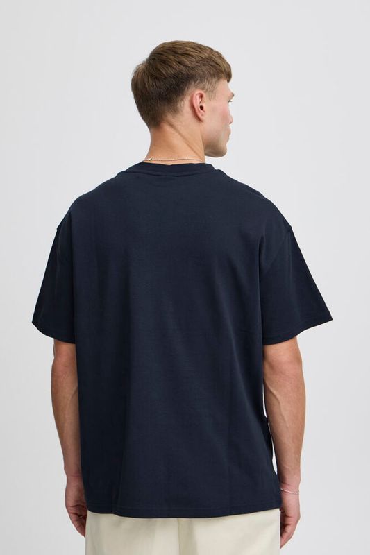 Solid T-shirt Danten bomull insignia blue