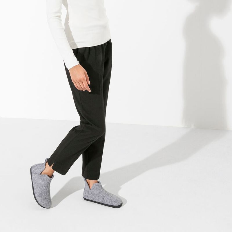 Birkenstock Andermatt Shearling lysegrå ullfilt normal