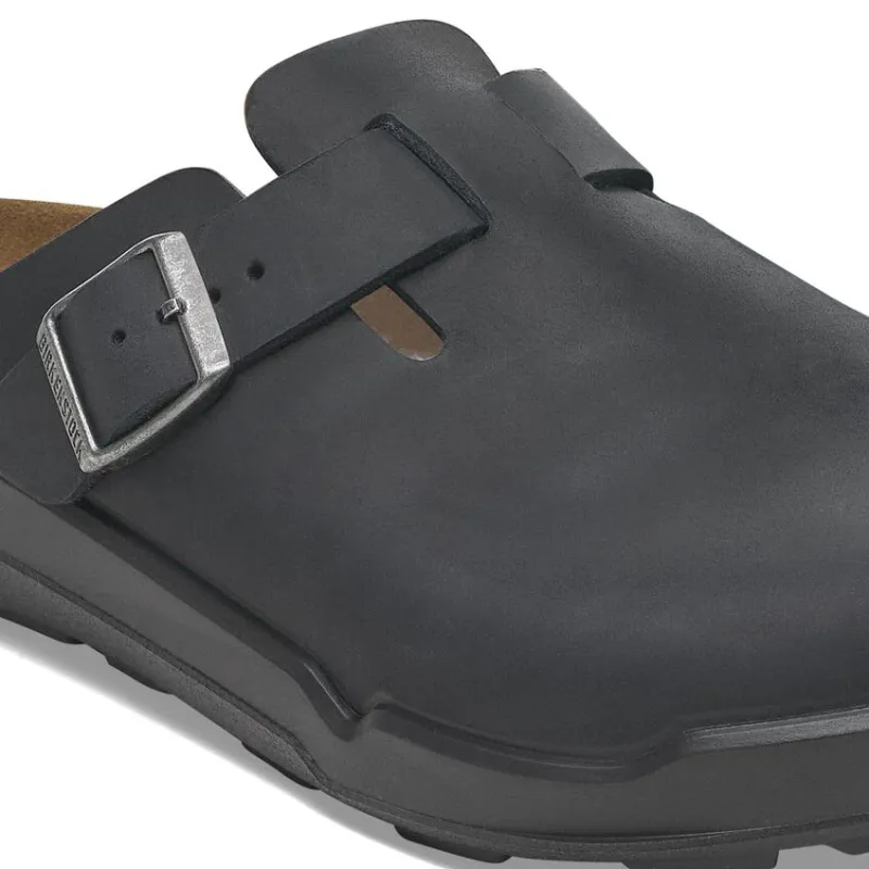 Birkenstock Boston Crosstown oljet skinn svart normal
