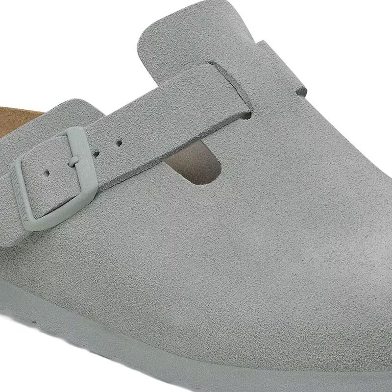 Birkenstock Boston pure sage semsket skinn smal