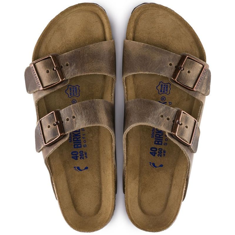 Birkenstock Arizona SFB Tabacco Oljet Skinn smal myk