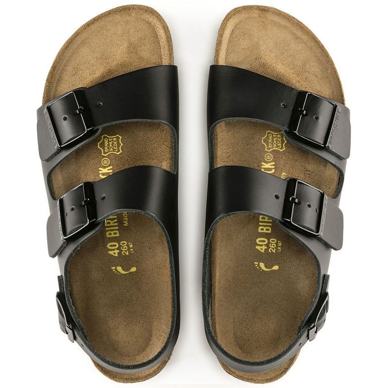 Birkenstock Milano Glatt skinn svart normal