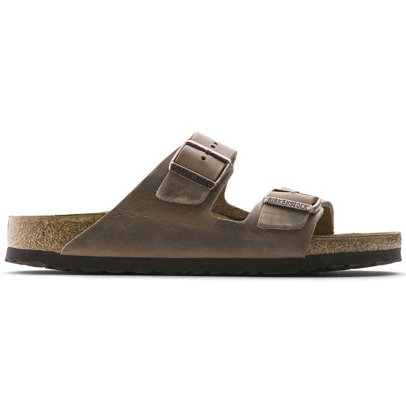 Birkenstock Arizona Tabacco oljet skinn smal