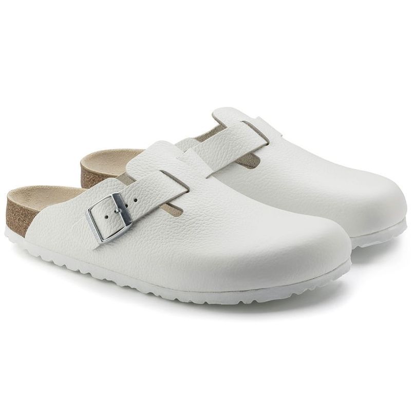 Birkenstock Boston Hvit skinn normal