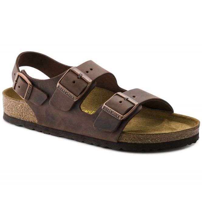 Hovedbilde Birkenstock Milano Habana oljet skinn normal