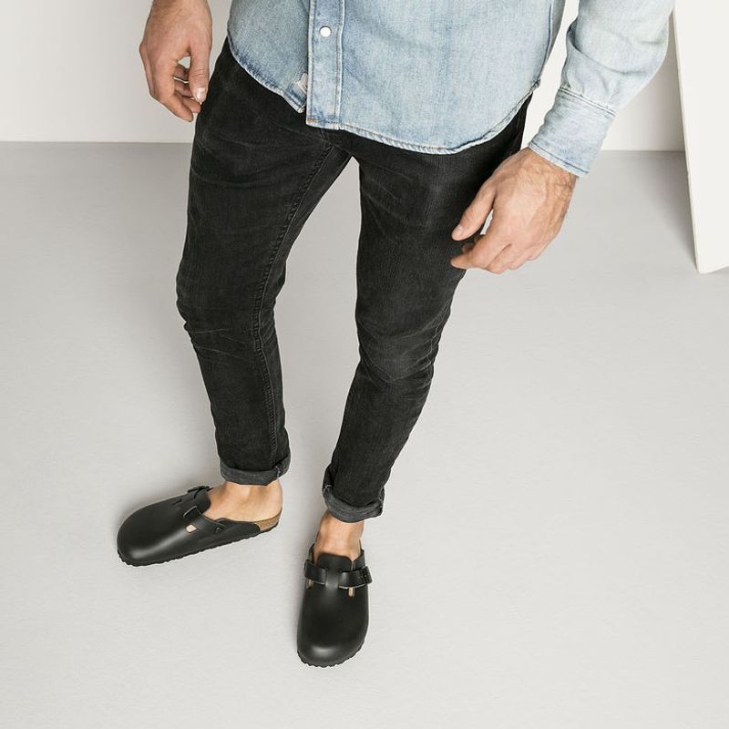 Birkenstock Boston Svart skinn normal