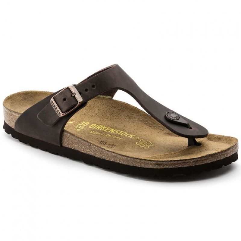 Birkenstock Gizeh Habana skinn normal