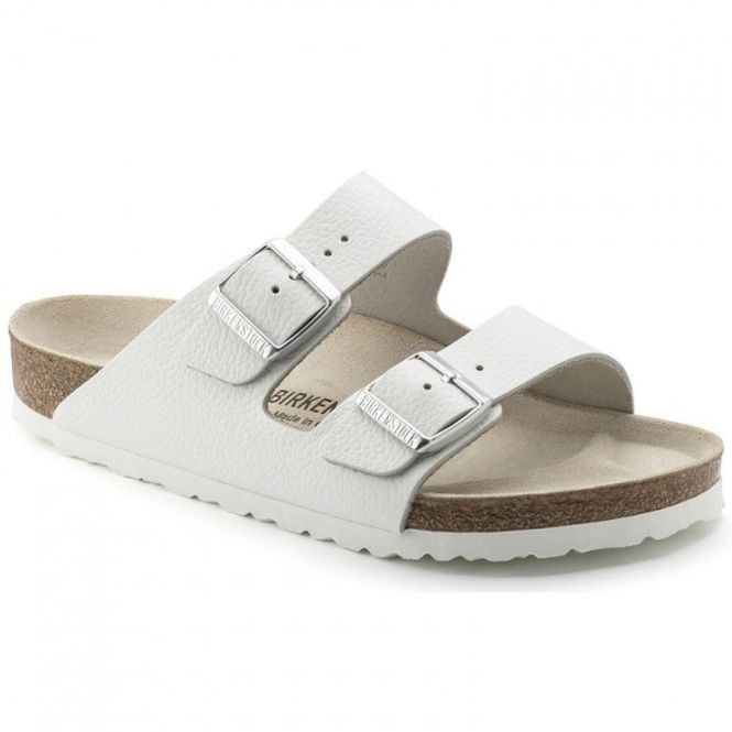 Hovedbilde Birkenstock Arizona Hvit skinn smal
