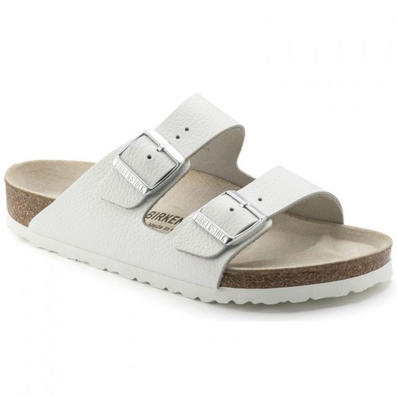Birkenstock Arizona Hvit skinn smal