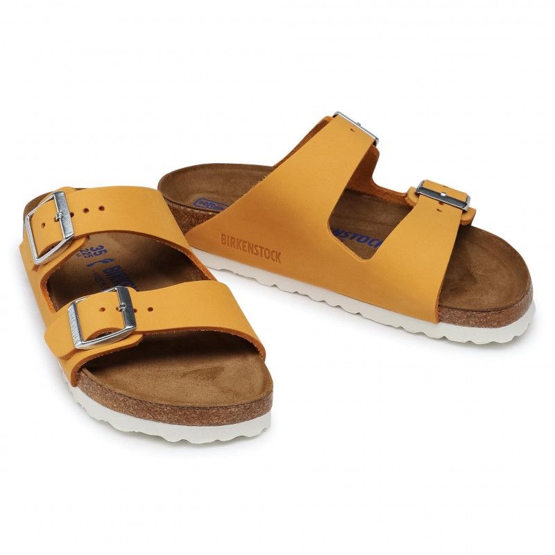 Birkenstock Arizona SFB Apricot nubuck skinn smal myk