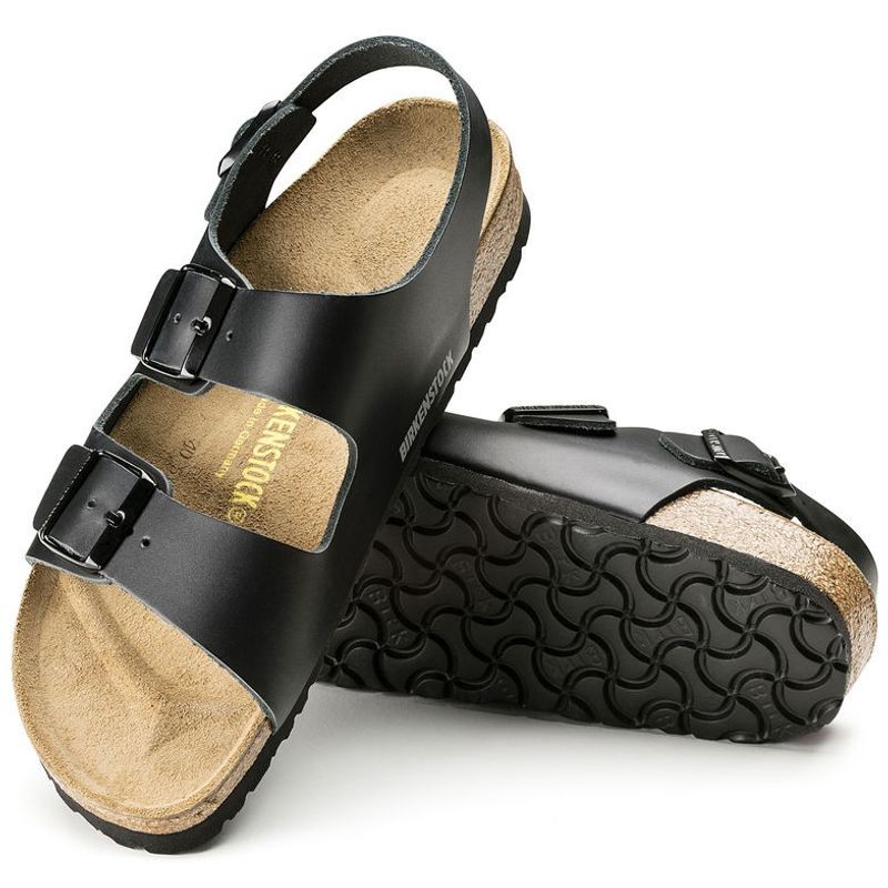 Birkenstock Milano Glatt skinn svart normal