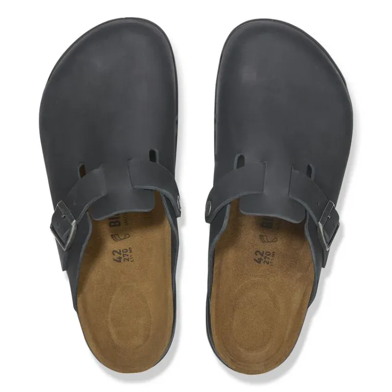 Birkenstock Boston Crosstown oljet skinn svart normal