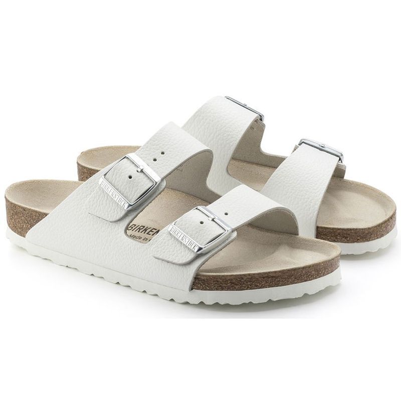 Birkenstock Arizona Hvit skinn smal