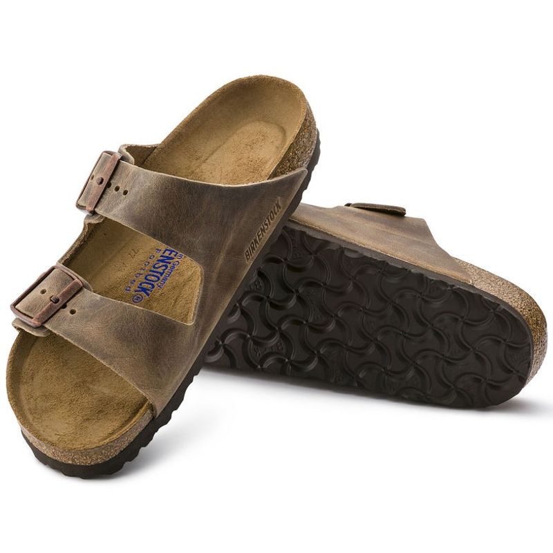 Birkenstock Arizona SFB Tabacco Oljet Skinn smal myk