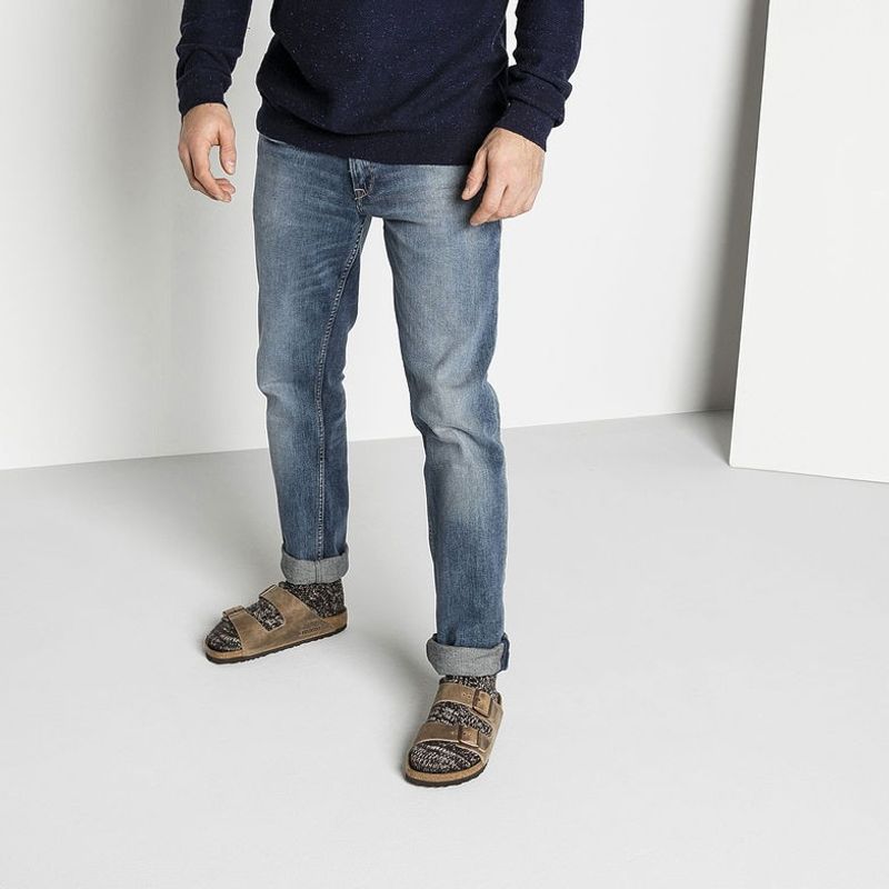 Birkenstock Arizona Tabacco oljet skinn smal