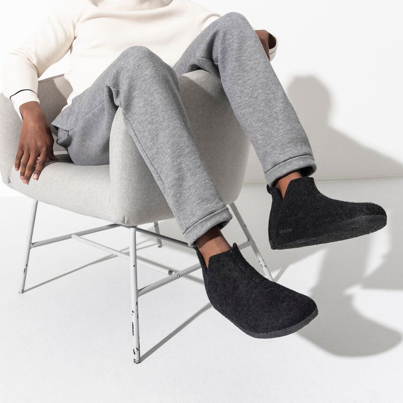 Birkenstock Andermatt Shearling anthracite ullfilt normal