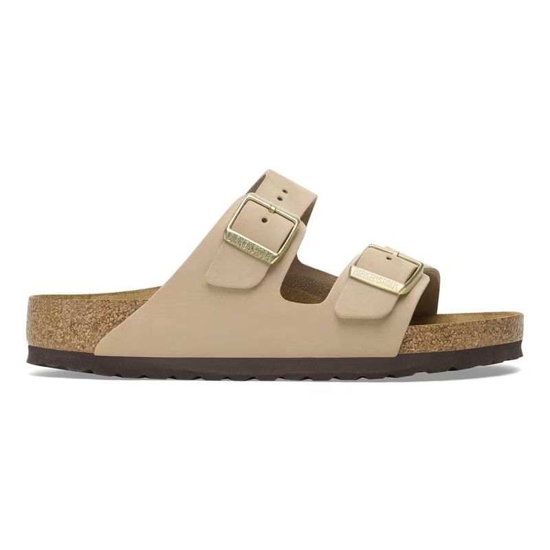 Birkenstock Arizona SFB Sandcastle nubuck skinn smal myk