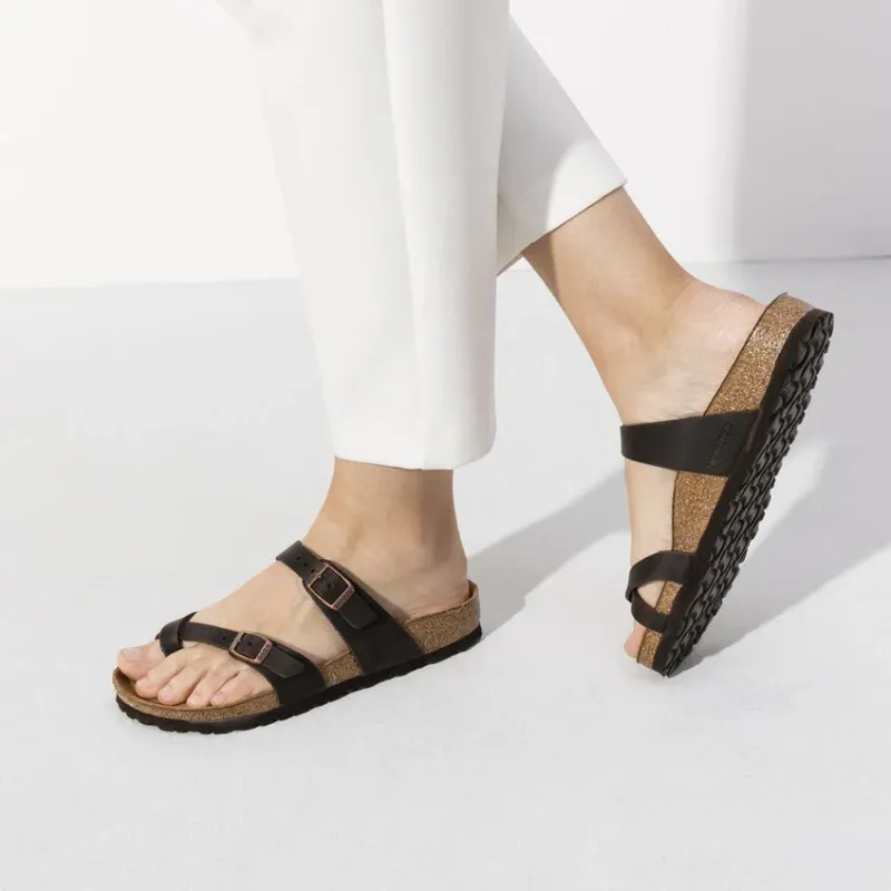 Birkenstock Mayari Habana oljet skinn smal