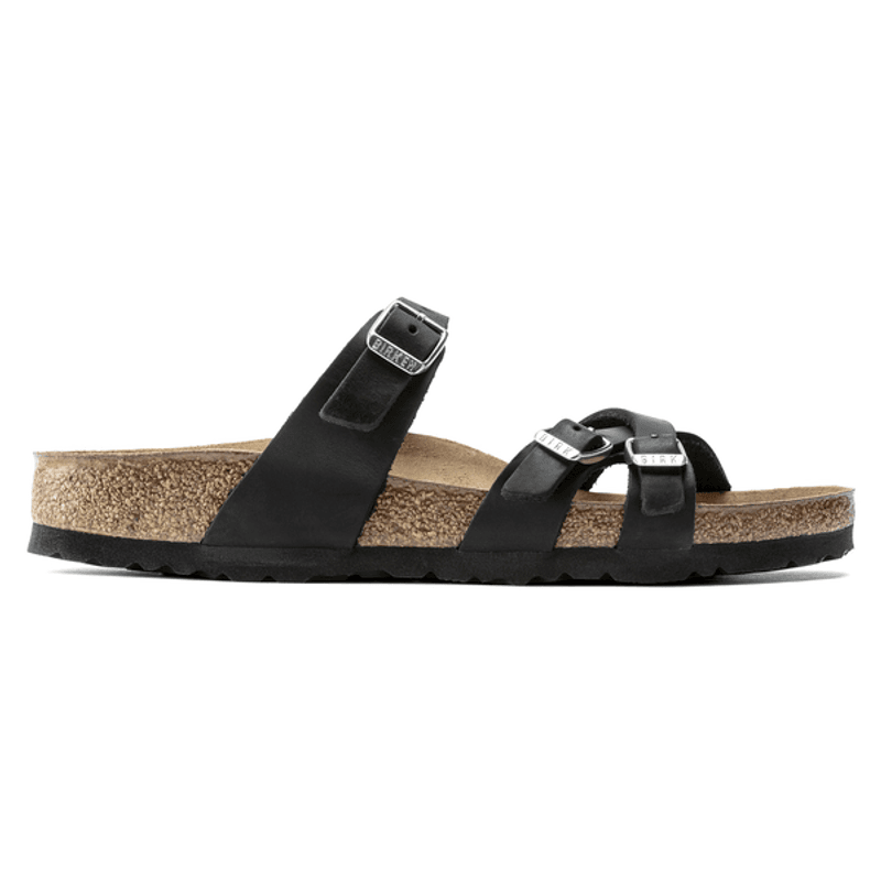 Birkenstock Franca naturlig oljet skinn svart normal
