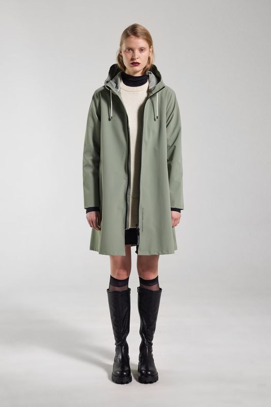 Stutterheim Mosebacke lightweight zip regnjakke dame matt comet