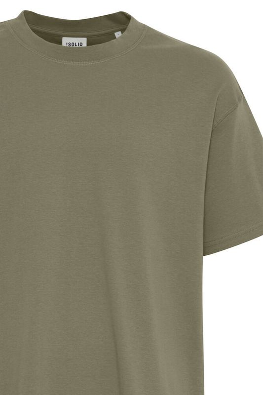Solid T-shirt Danten bomull vetiver green