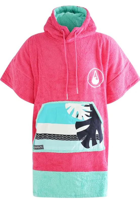 Poncho Håndkle Bamboo Rosa Wave S