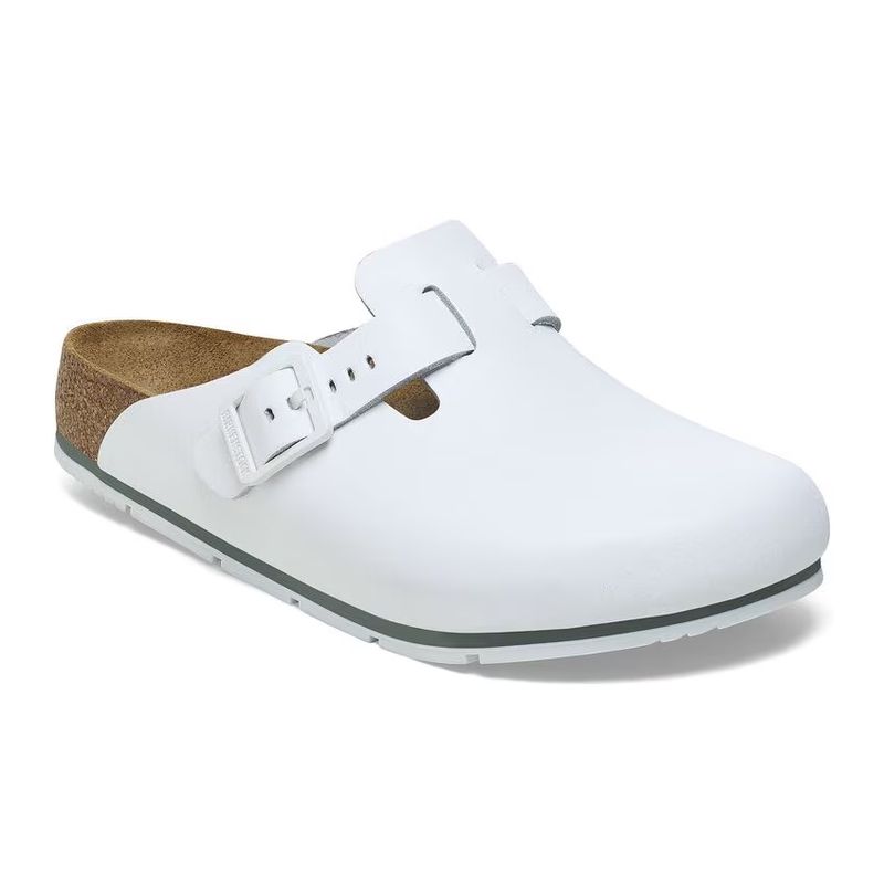 Birkenstock Boston PRO skinn hvit normal