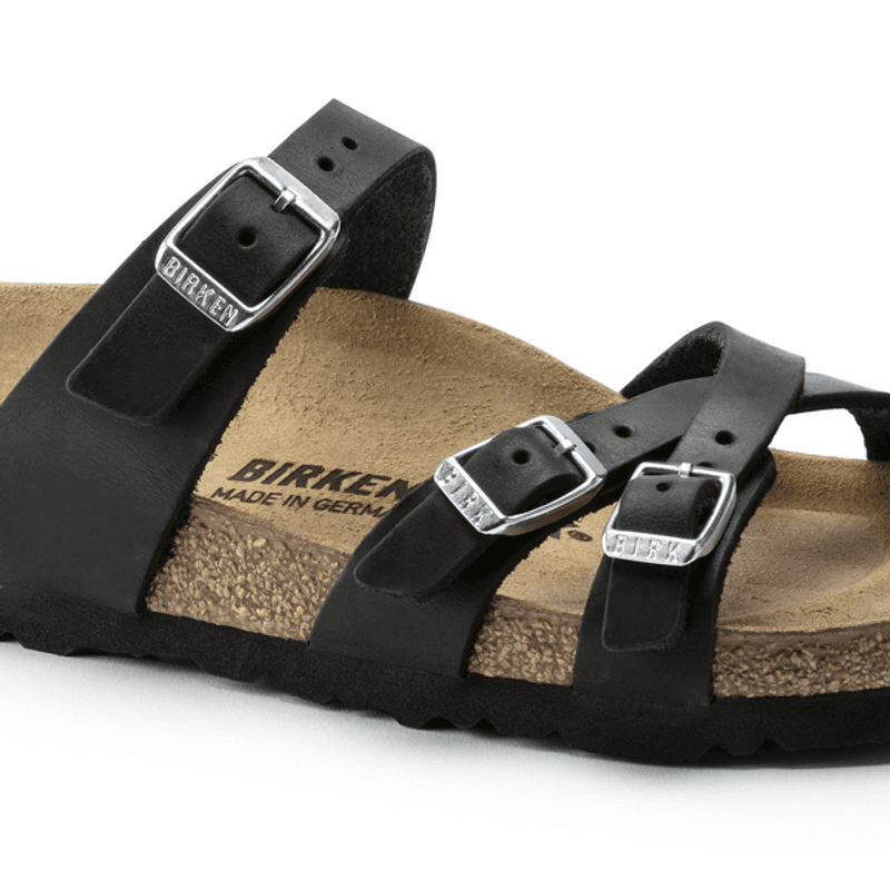 Birkenstock Franca naturlig oljet skinn svart normal