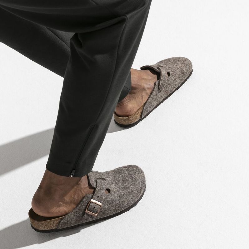 Birkenstock Boston Cacao ullfilt normal